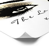 White Makeup Beauty Studio Lashes Salon Gold Poster (Hoek)