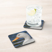 White Mallard Duck Drankjes Onderzetter (Rechterzijde)