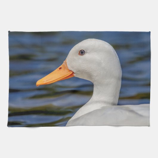 White Mallard Duck Theedoek (Horizontaal)