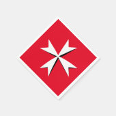 White Maltese Cross & Malta flag symbol / messghts Servet (Hoek)