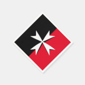 White Maltese Cross & Malta flag symbol / messghts Servet (Hoek)