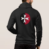 White Maltese Cross, St. John, Malta flag / symbol Hoodie (Achterkant)