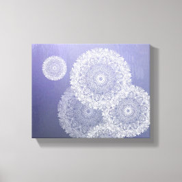 White Mandala Canvas Afdruk
