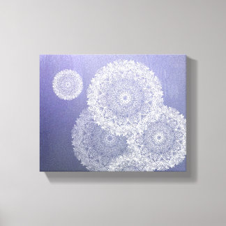 White Mandala Canvas Afdruk