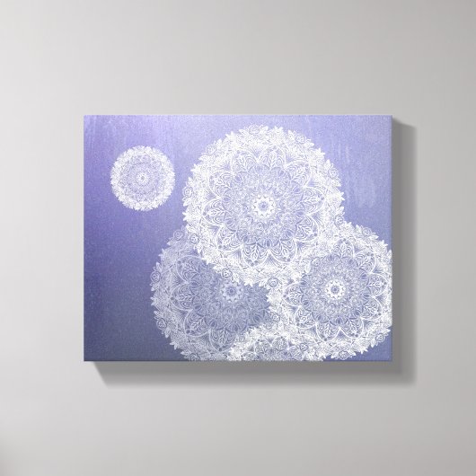 White Mandala Canvas Afdruk (Voorkant)