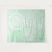 White Mandala Collectie Green Design Wandkleed (Voorkant (horizontaal))