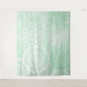 White Mandala Collectie Green Design Wandkleed (Voorkant)
