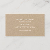 White Mandala Floral Boho Kraft Visitekaartje (Achterkant)