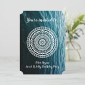 White Mandala Laat het zee je vrij Kaart (Staand voorkant)