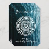 White Mandala Laat het zee je vrij Kaart (Voorkant / Achterkant)