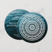 White Mandala Laat het zee je vrij Kaart (Voorkant / Achterkant)