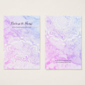 White Mandala on Paars Background Earning Kaarten Visitekaartje (Voorkant /achterkant)