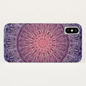 White Mandala op Paarse achtergrond Case-Mate iPhone Case (Achterkant (horizontaal))