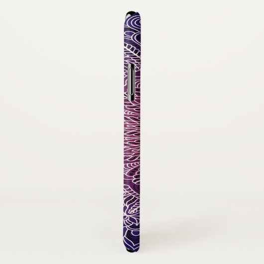 White Mandala op Paarse achtergrond Case-Mate iPhone Case (Achterkant / rechts)