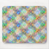White Mandala Pattern Over Colorful Jewel Tones Muismat (Voorkant)