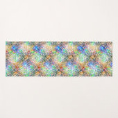 White Mandala Pattern Over Colorful Jewel Tones Yogamat (Voorkant (horizontaal))