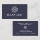 White Mandala & Stippen Pattern Visitekaartje (Voorkant / Achterkant)