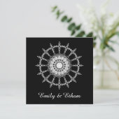 White Mandala Wedding Design Kaart (Staand voorkant)