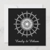 White Mandala Wedding Design Kaart (Voorkant)