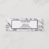 White Marble Afstuderen Insert Name Kaart Contactkaartje (Achterkant)
