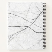 White Marble and Blush Sketch Book Notitieboek (Achterkant)