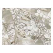 White Marble and Pearl Leaf structure Tafelkleed (Voorkant (Horizontaal))