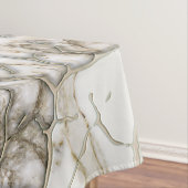 White Marble and Pearl Leaf structure Tafelkleed (Voorbeeld)