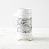 White Marble Beer Stein Bierpul (Voorkant links)