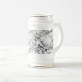 White Marble Beer Stein Bierpul (Voorkant rechts)
