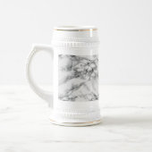 White Marble Beer Stein Bierpul (Links)