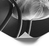 White marble - Black Abstract Tulips Favors Poster (Hoek)