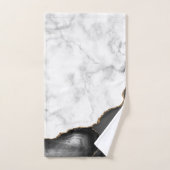 White marble Black Agate Gold Glitter Bad Handdoek (Handdoek)