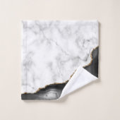 White marble Black Agate Gold Glitter Bad Handdoek (Wasdoekje)