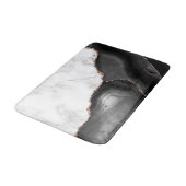 White marble Black Agate Roos Gold Glitter Badmat (Gekanteld)