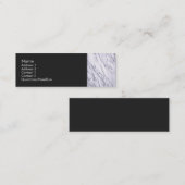 White marble Border Profile Card Mini Visitekaartje (Voorkant / Achterkant)