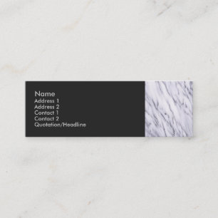White marble Border Profile Card Mini Visitekaartje