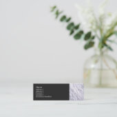 White marble Border Profile Card Mini Visitekaartje (Staand voorkant)