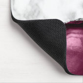 White Marble Burgundy Silver Agate Muismat (Hoek)