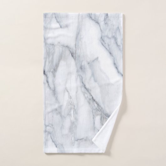 White Marble Carrara Calacatta Texture Bad Handdoek (Handdoek)