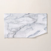 White Marble Carrara Calacatta Texture Bad Handdoek (Handdoek)