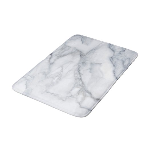 White Marble Carrara Calacatta Texture Badmat (Gekanteld)