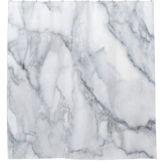 White Marble Carrara Calacatta Texture Douchegordijn (Voorkant)