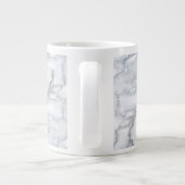 White Marble Carrara Calacatta Texture Grote Koffiekop (Achterkant)