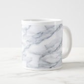 White Marble Carrara Calacatta Texture Grote Koffiekop (Voorkant rechts)