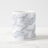 White Marble Carrara Calacatta Texture Grote Koffiekop (Voorkant)