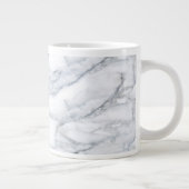 White Marble Carrara Calacatta Texture Grote Koffiekop (Rechts)