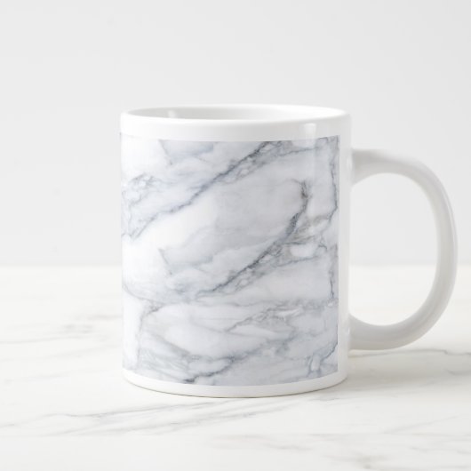 White Marble Carrara Calacatta Texture Grote Koffiekop (Rechts)