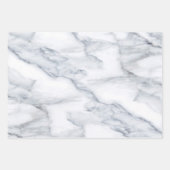 White Marble Carrara Calacatta Texture Inpakpapier Vel (Voorkant 2)