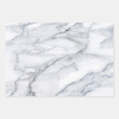 White Marble Carrara Calacatta Texture Inpakpapier Vel (Voorkant)