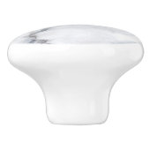 White Marble Carrara Calacatta Texture  Keramische Knop (Zijkant)